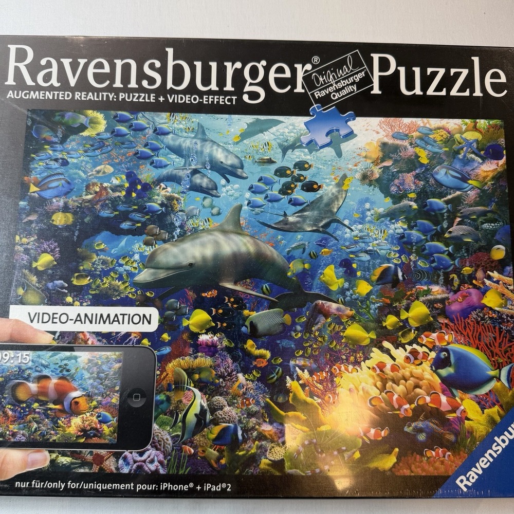 Ravensburger Underwater Kingdom 1000 Piece Puzzle Video Animation  Fish New